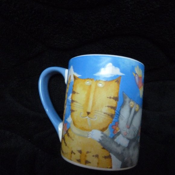 2 DEBI HRON COOL CATS COFFEE TEA MUGS HTF - Picture 2 of 4